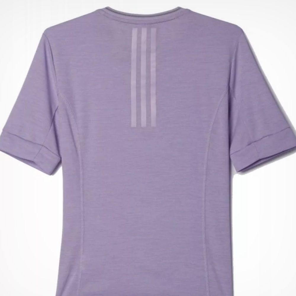 adidas SN S-S W running sport tee shirt top lilac purple - Picture 6 of 8